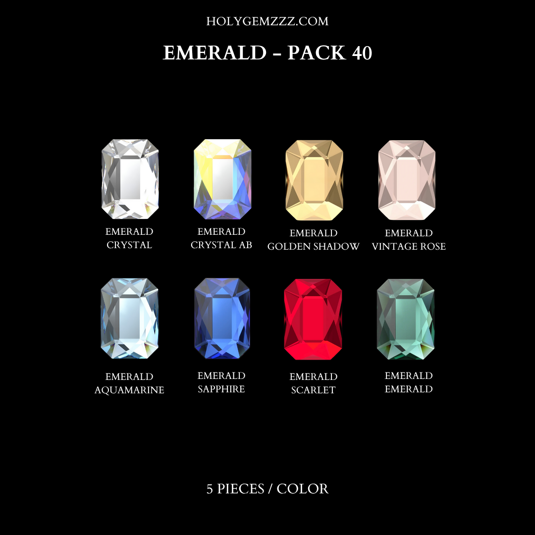 Emerald Collection - Pack of 40 Tooth Gems