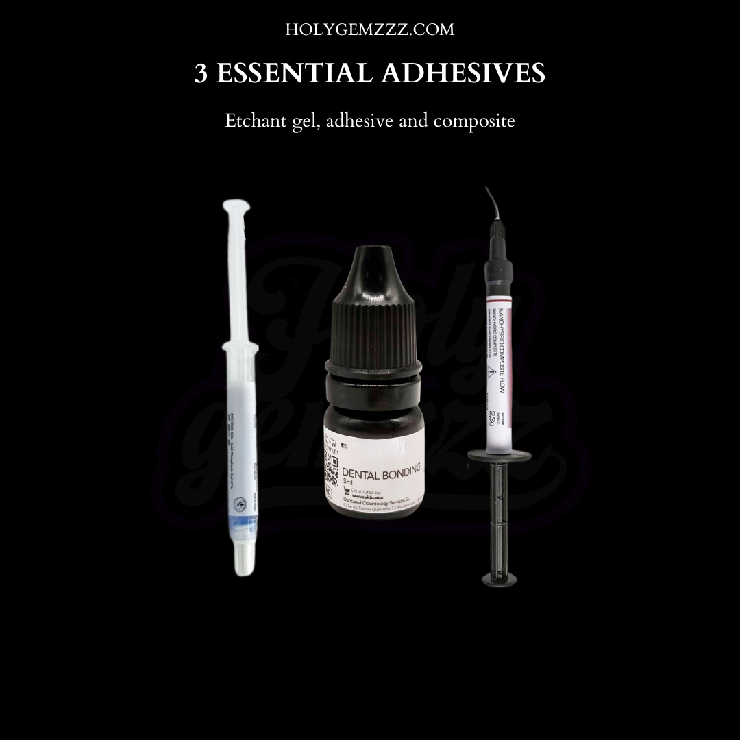 Tooth Gem Bonding Kit – Etch + Adhesive + Composite with Applicator Tips