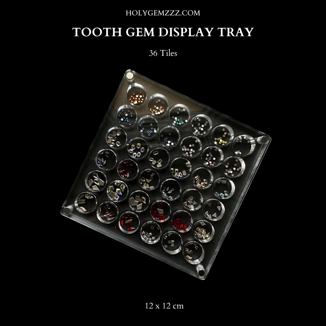 Magnetic Tooth Gem Display Tray – 36 Compartments
