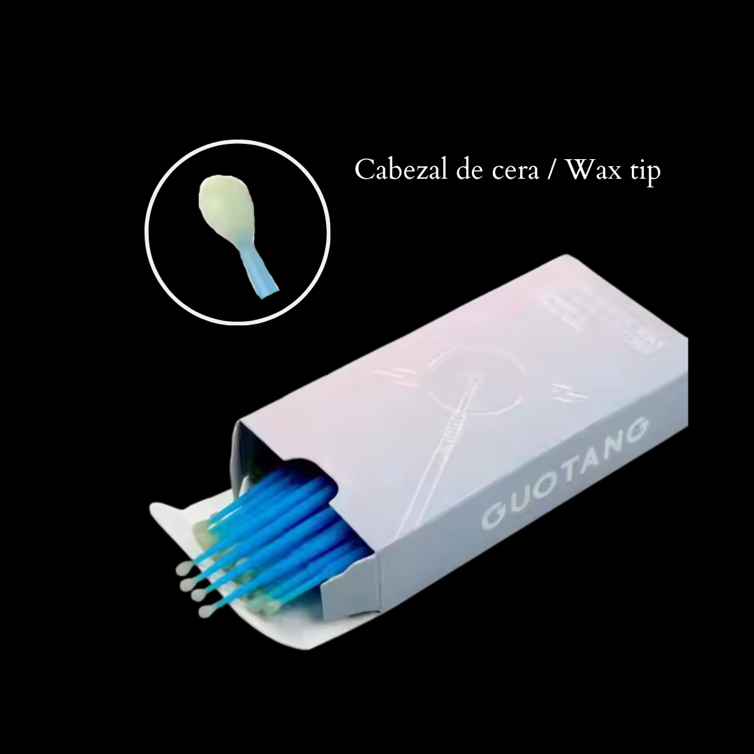 Aplicador de cera desechable para precisión en colocación de gemas dentales