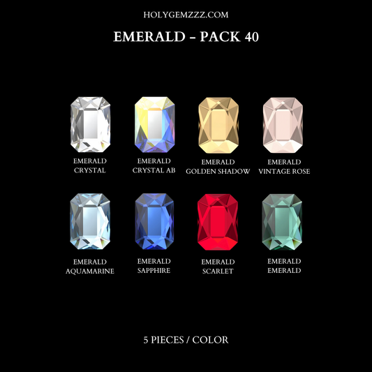 Emerald Collection - Pack of 40 Tooth Gems