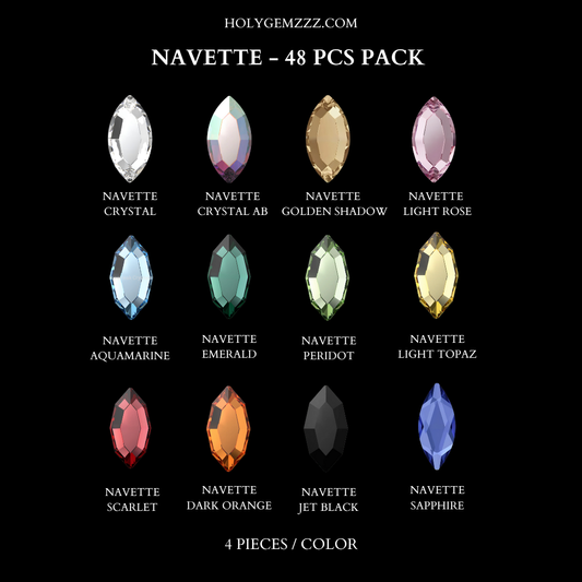 Navette Collection – Pack of 48 Tooth Gems