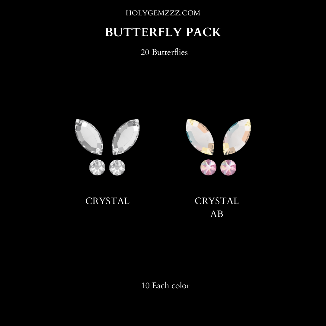 Essentials Crystal & Crystal AB - Butterfly