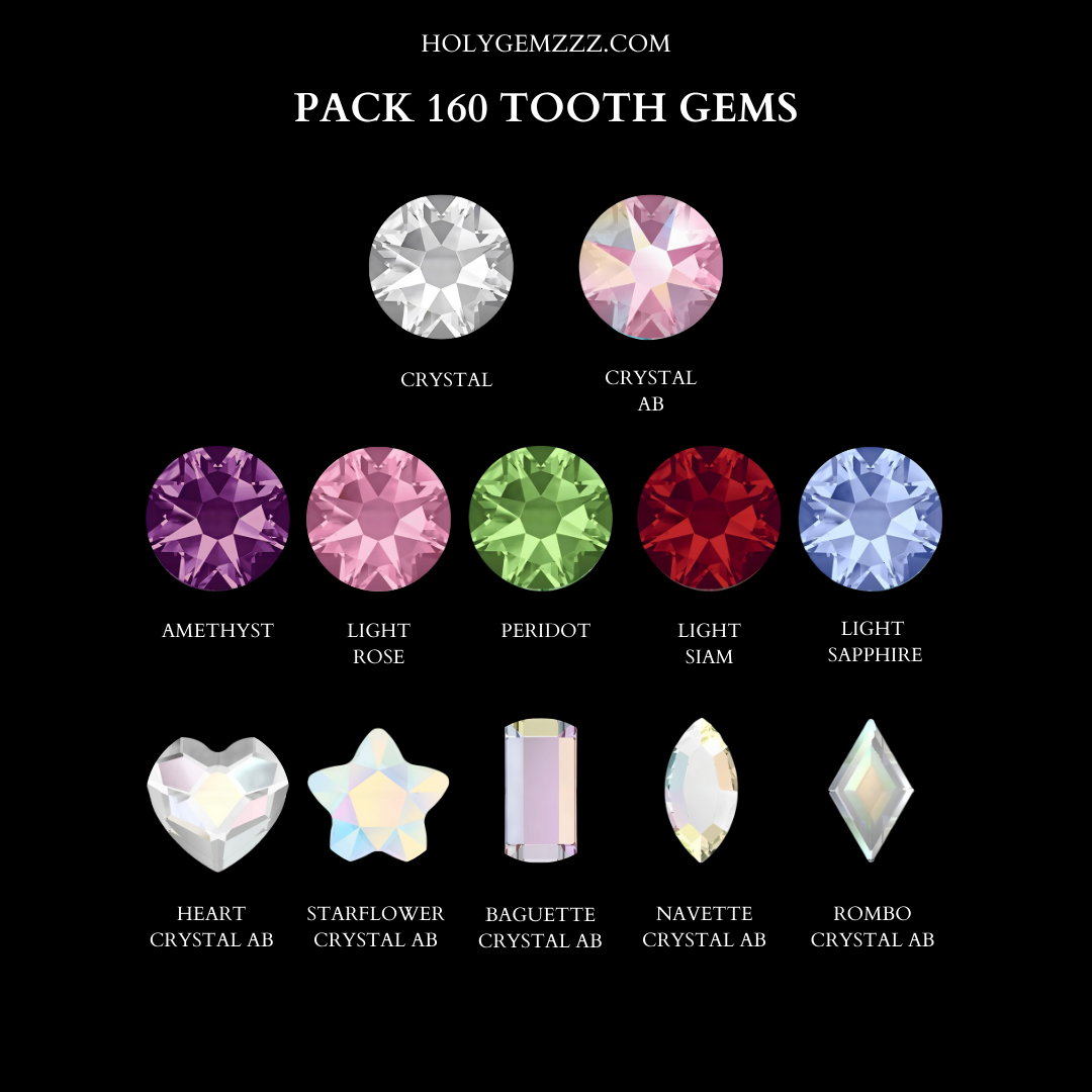 Pack 160 Gemas dentales - Round and Shapes