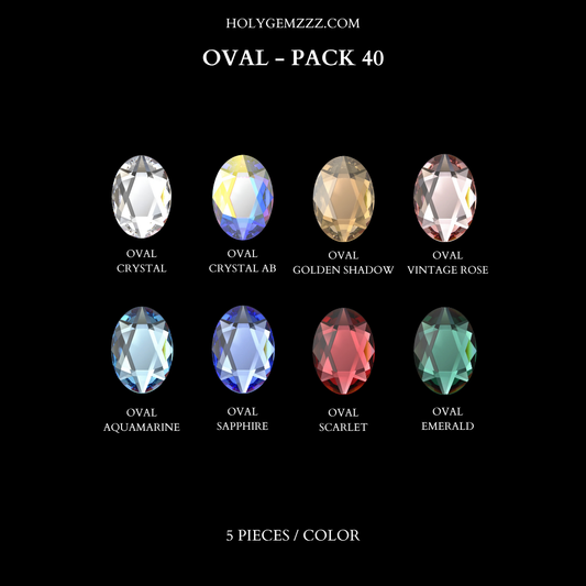 Oval Collection – Pack of 40 Tooth Gems