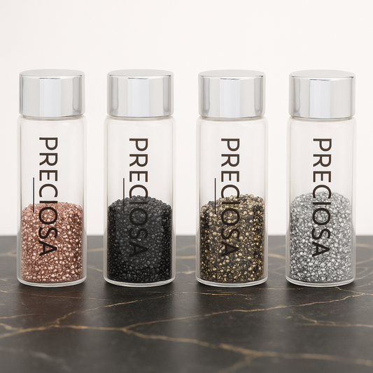 Preciosa Micro Tooth Gems Pack – 4 Colors (4 Jars/5g each)