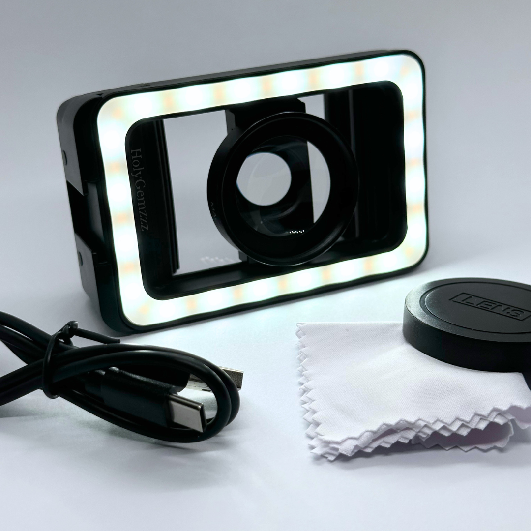 Macro Lente con LED x15 - Convierte tu Móvil en una Cámara Pro