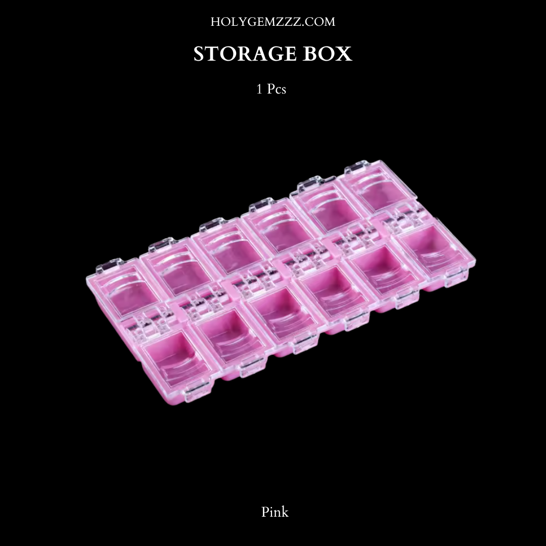 Caja Organizadora de Gemas Dentales – 12 Compartimentos